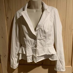 White House Black Market Women's Sz 6 Jacket White